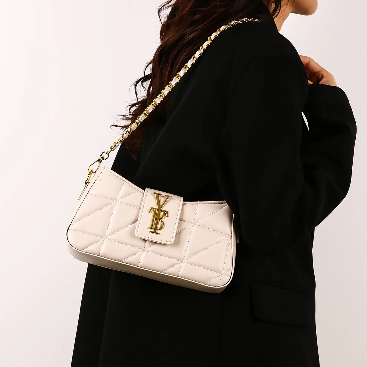 2025 Quilted Square Bag for Women, Elegant Chain Strap Crossbody Purse, Vintage Designer Style Shoulder Bag, Gift Idea