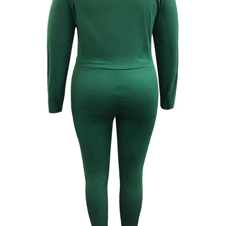 LW Women's Plus Size Pants Set 2025 Spring Sexy Long Sleeve Off Shoulder T-shirts Casual Skinny Pant Sets Women 2 Piece Outfits