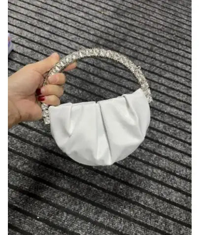 Designer Rhinestones Clutch Purse Bag for Women Handle Bag Leather Shoulder Bag Purse Shiny Crystal Purses and Handbag 14