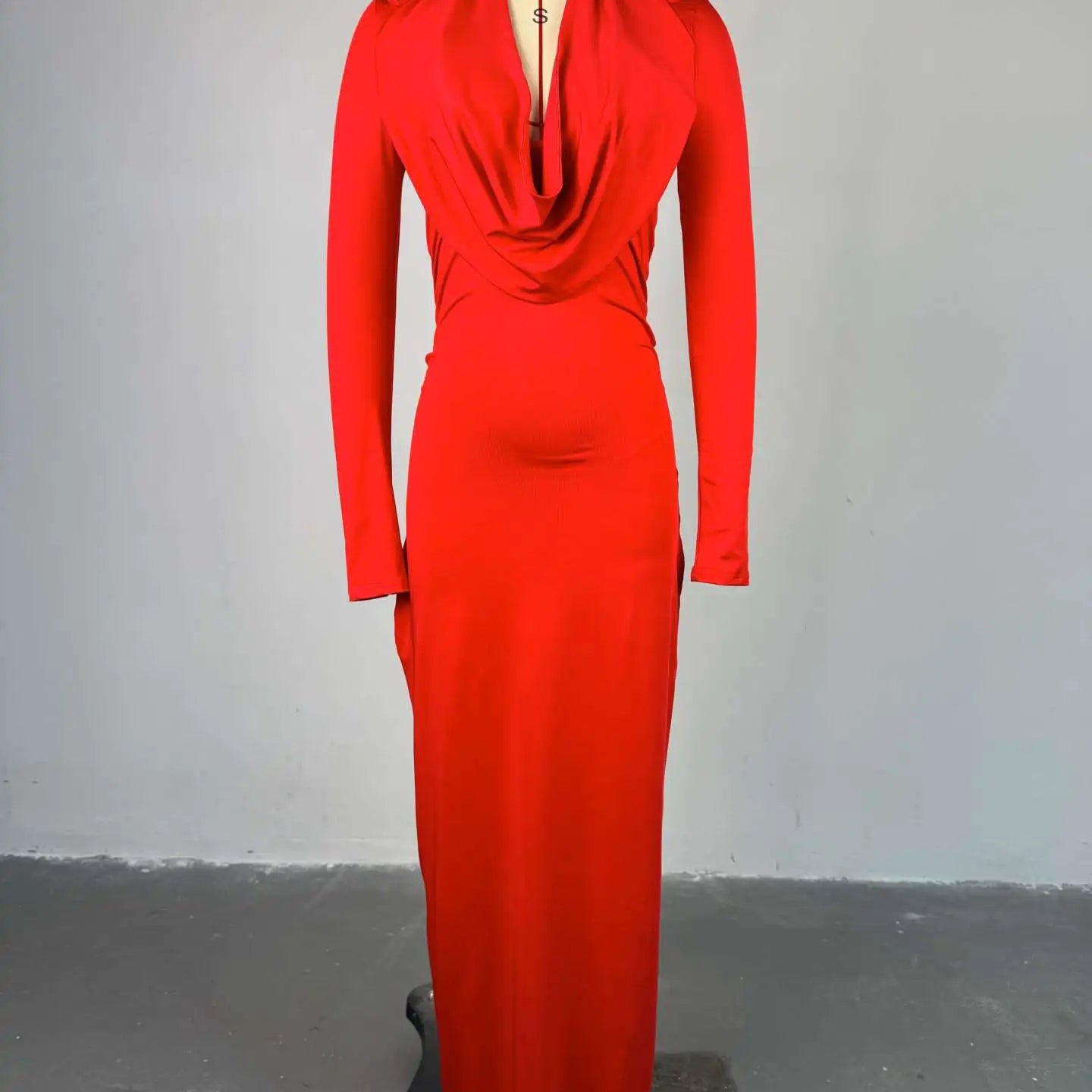 CM.YAYA Women Full Sleeve Pile Collar Long Maxi Dress 2025 Sweet Holiday Beach Birthday Evening Sexy Girl Party Dresses Vestidos