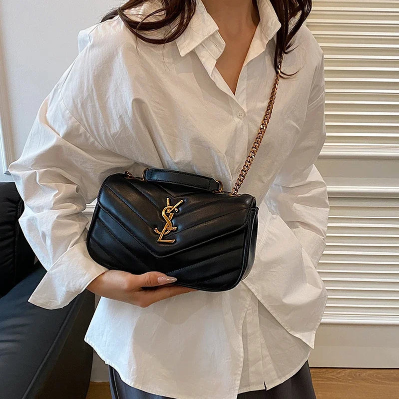 Luxury Solid Color Crossbody Messenger Bag - Trendy Paris Fashion Tote With Superstar Appeal