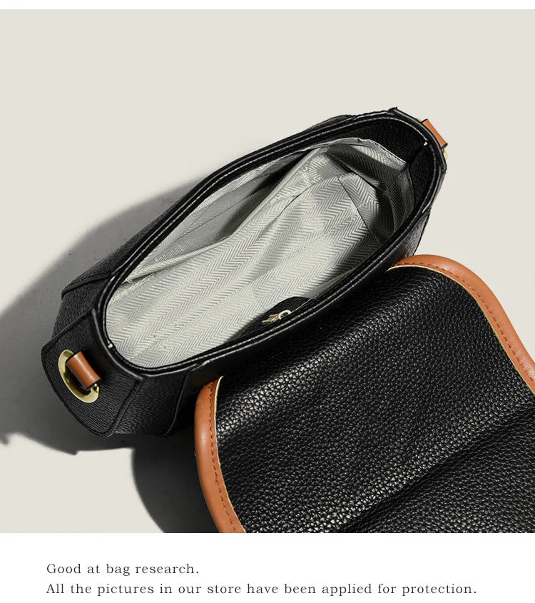 Leather Women Crossbody Shoulder Bags Luxury Solid Color Cow Leather Handbag Female Messenger Tote Bag