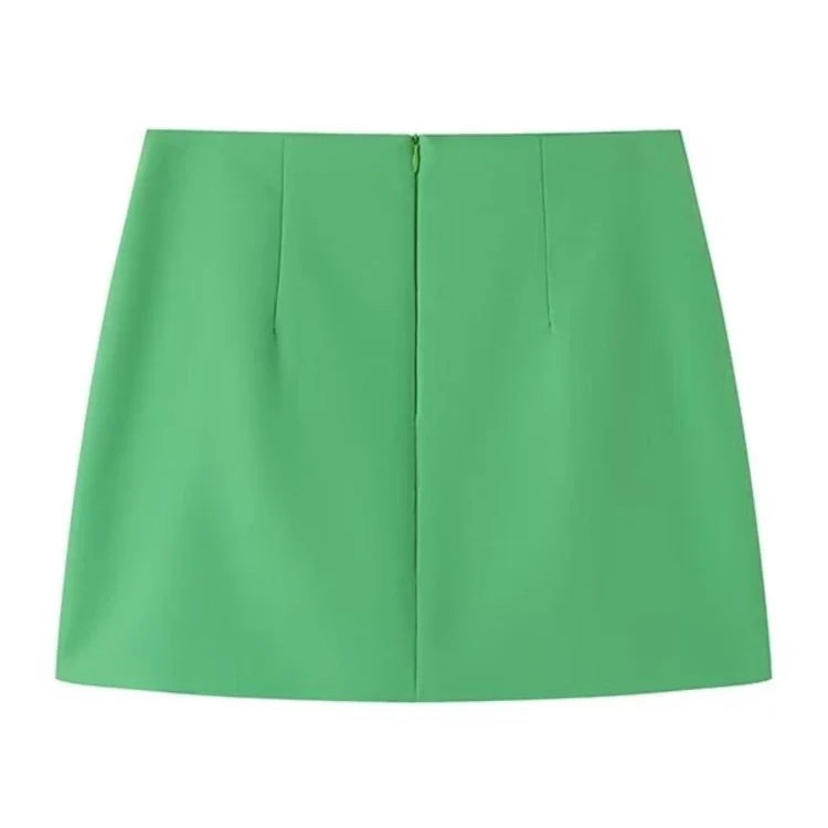 Aonibeier 3D Flowers Women Mini Skirt Suits Traf Summer Sleeveless Blouse Female Crop Top Extreme Short Skirt Sets Y2K