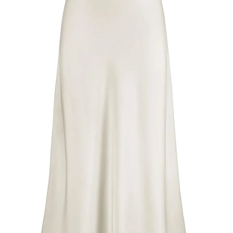 Women Satin Silk Skirts Summer Spring Korean Fashion Clothing Office Ladies Long Skirt Elegant Black Maxi Skirts for Women White