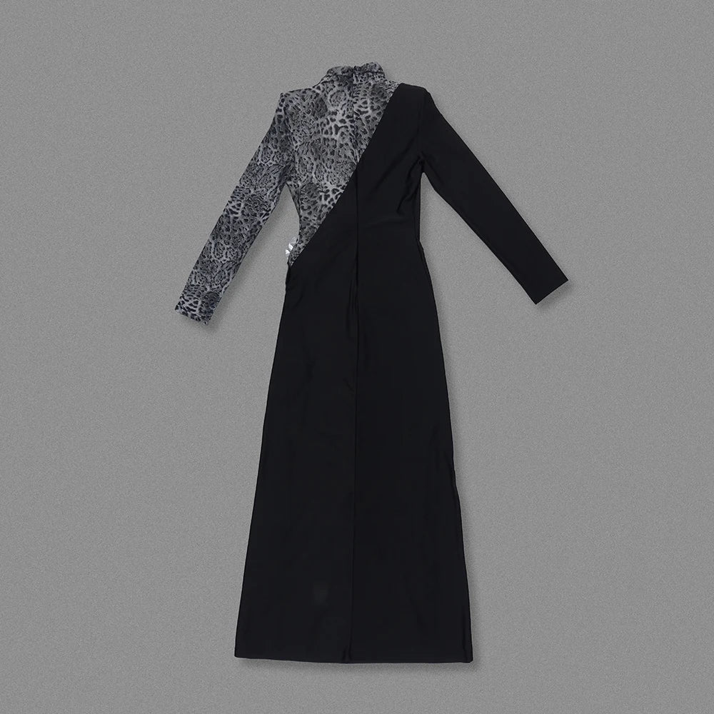 Arrival Women Long Sleeve Shinning Sequins Florals Bodycon Long Dress Keyhole Celebrate Evening Party Prom Outfit