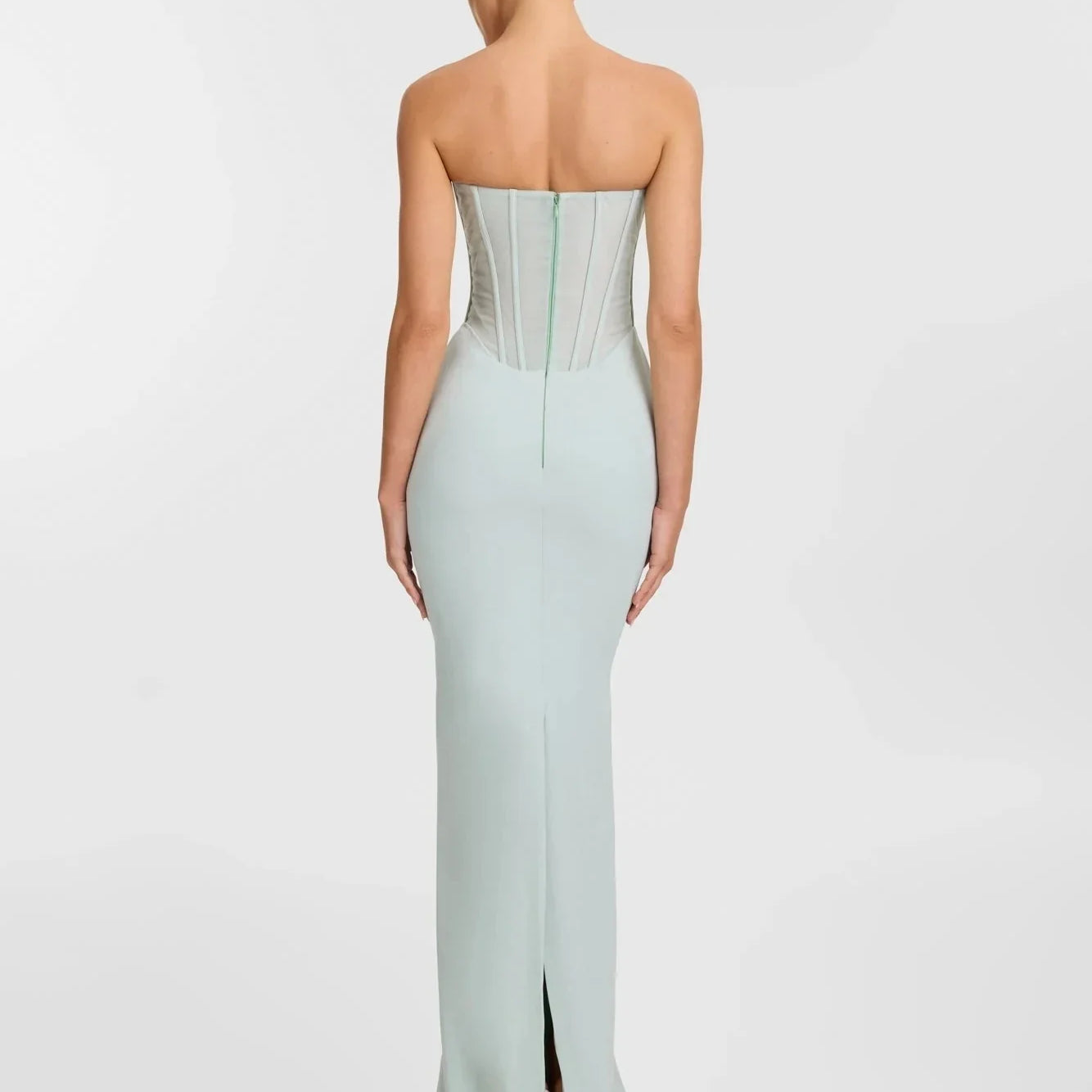 Women Sexy Strapless Backless Bodycon Long Dress Runway Celebrate Girls' Vacation Birthday Outfit Vestido