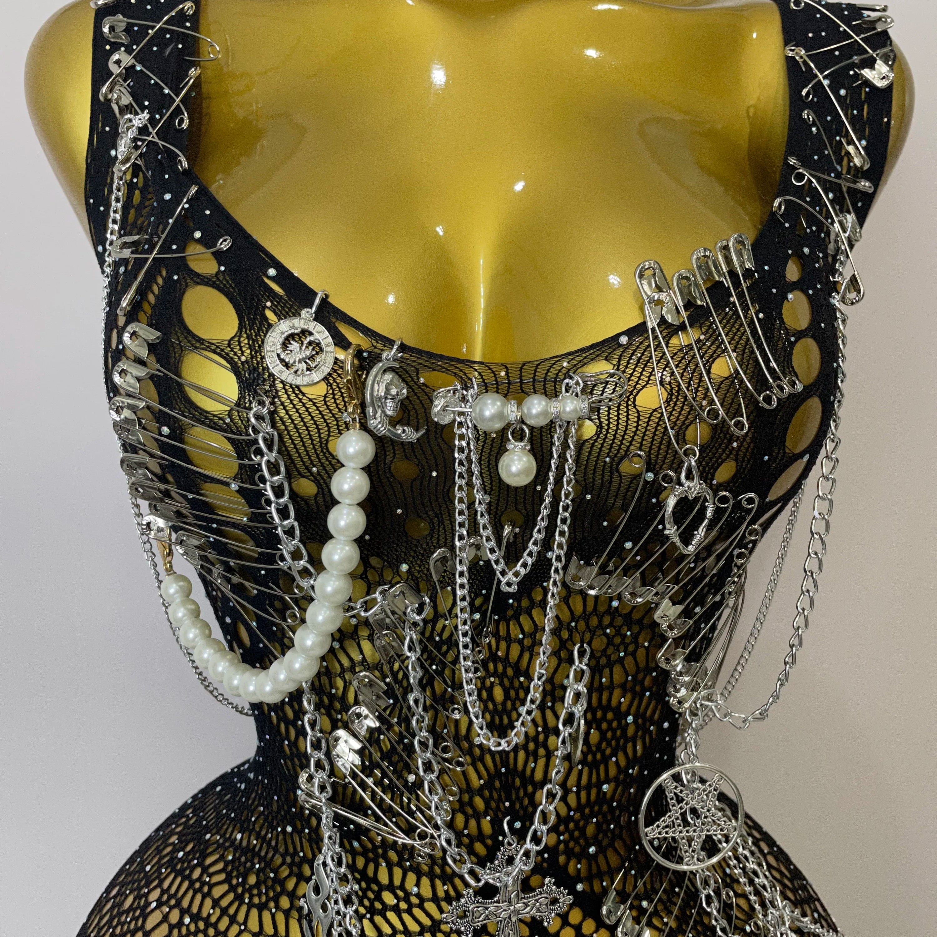 Body feminino sexy transparente preto com bainha de alfinete, minivestido para festa de aniversário, boate, cantora, dançarina, traje de apresentação