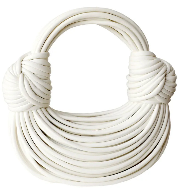 Fashion Woman Handbag Luxury Line Bundle Clutch Bag Knot Cross-body Lady Evening Bag Women Handbag Designer Female Clutch Bags White