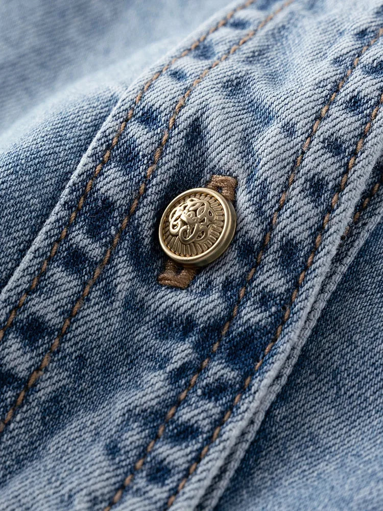 Deep Blue Soft Denim Shirt Women's Autumn Winter Long Sleeved Retro Casual Layered Shirt Blue Women Tops For Work