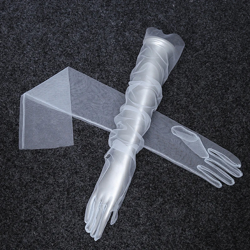 Wedding Dress Luxury Atmosphere Gloves Bride Gloves Long Double Row Gloves Wedding Gloves Winter Gold CHINA