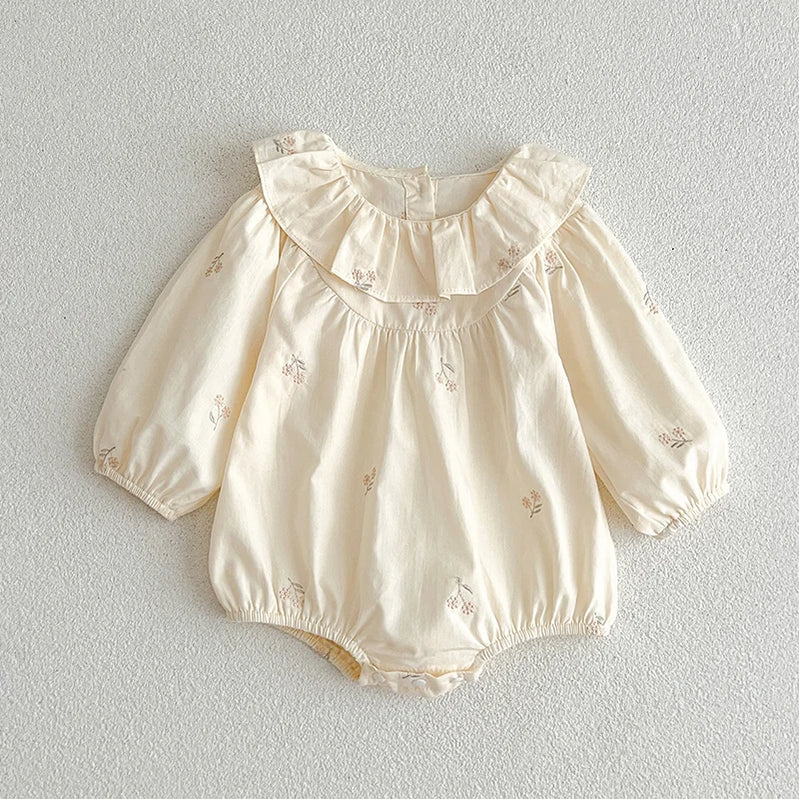 Baby Girls Clothes Autumn Toddler Baby Rompers Princess Dress Red Long Sleeves Girls Dress Christmas Sister Clothing A6066-romper