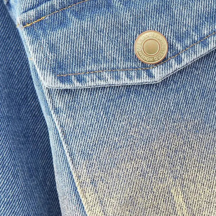 Tie Dye Fashion Denim Jackets For Women Lapel Long Sleeve Single Breasted Cropped Coat Women's Jacket Streetwear Coats Y2k Tops