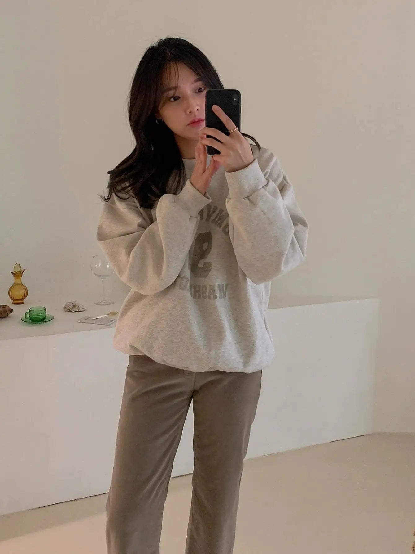 University 97 Washington Print Female Sweatshirts American Vintage Casual Clothing Street Hip Hop All-math Womens Long Sleeves