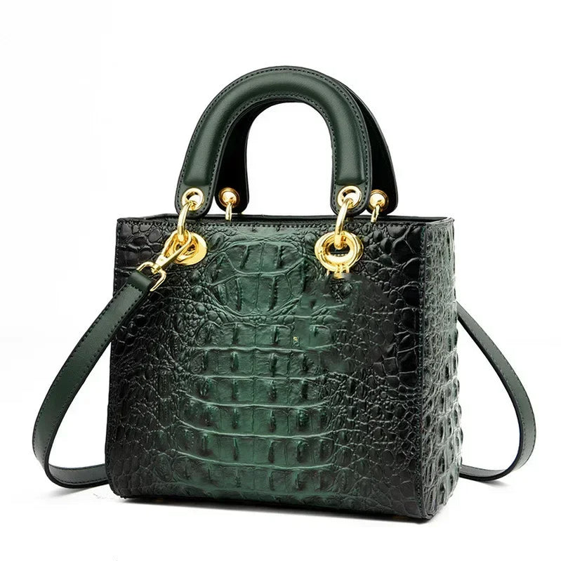 Luxury Brand Designer Leather Shoulder Bag for Women Hand Bags Crocodile Purses Ladies Messenger Handbag Totes