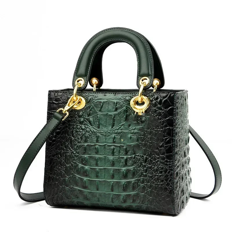 Luxury Brand Designer Leather Shoulder Bag for Women Hand Bags Crocodile Purses Ladies Messenger Handbag Totes
