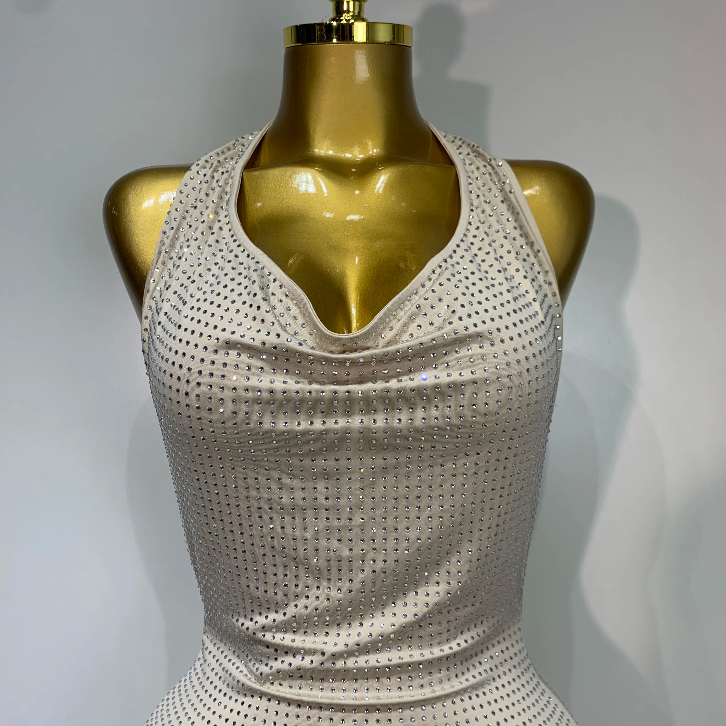 Vestido justo sexy sem costas feminino, elegante, para festa de aniversário, vestidos formais luxuosos, vestidos brilhantes para boate