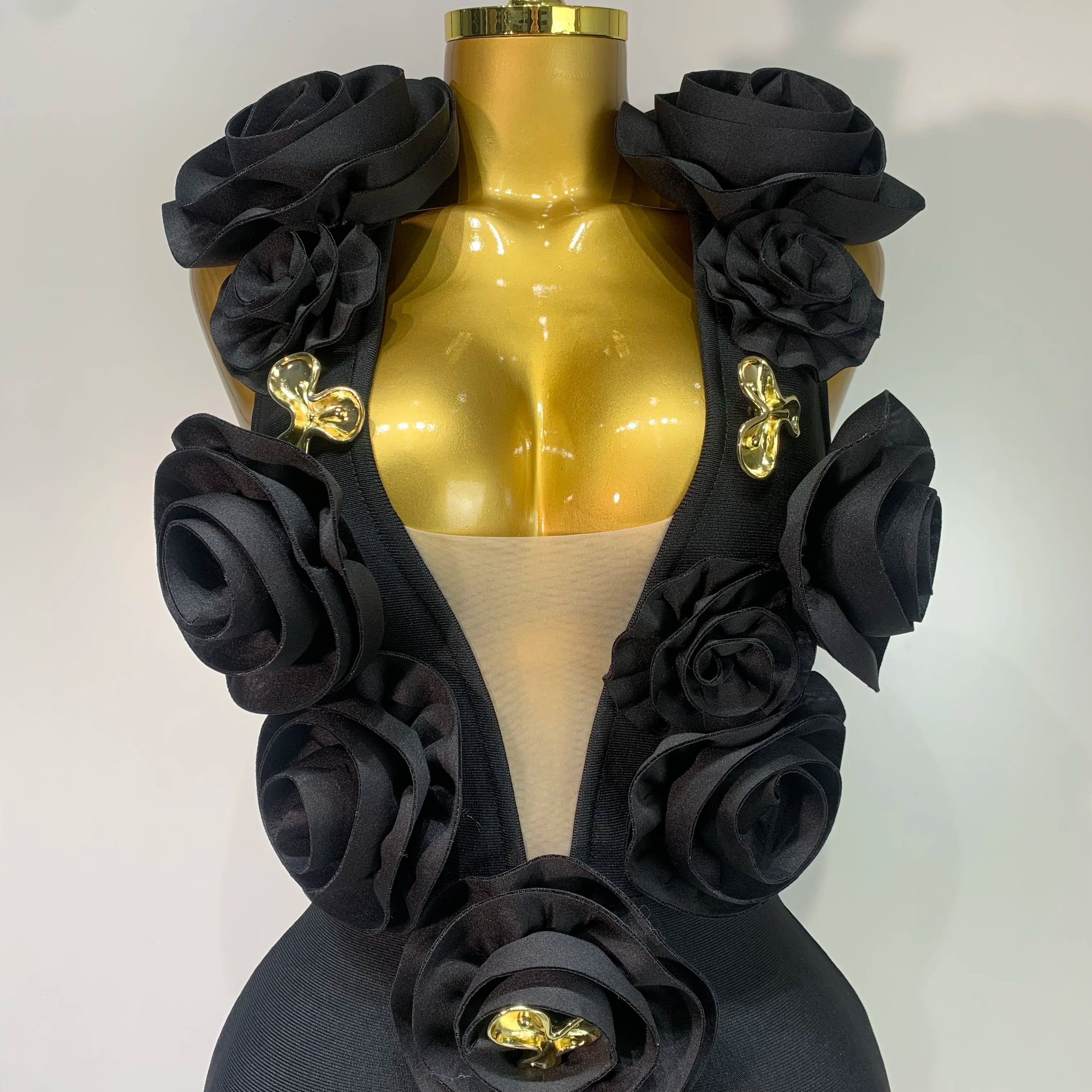 Red And Black Sexy Plow Cut Package Hip Floor Length Dress Graceful Woman Party Dress Cocktail Party Outfit