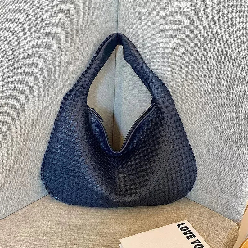 Woven Bag French High-end Women's Atmospheric Versatile One Shoulder Underarm Bag Niche Texture Portable Commuting Bag 5
