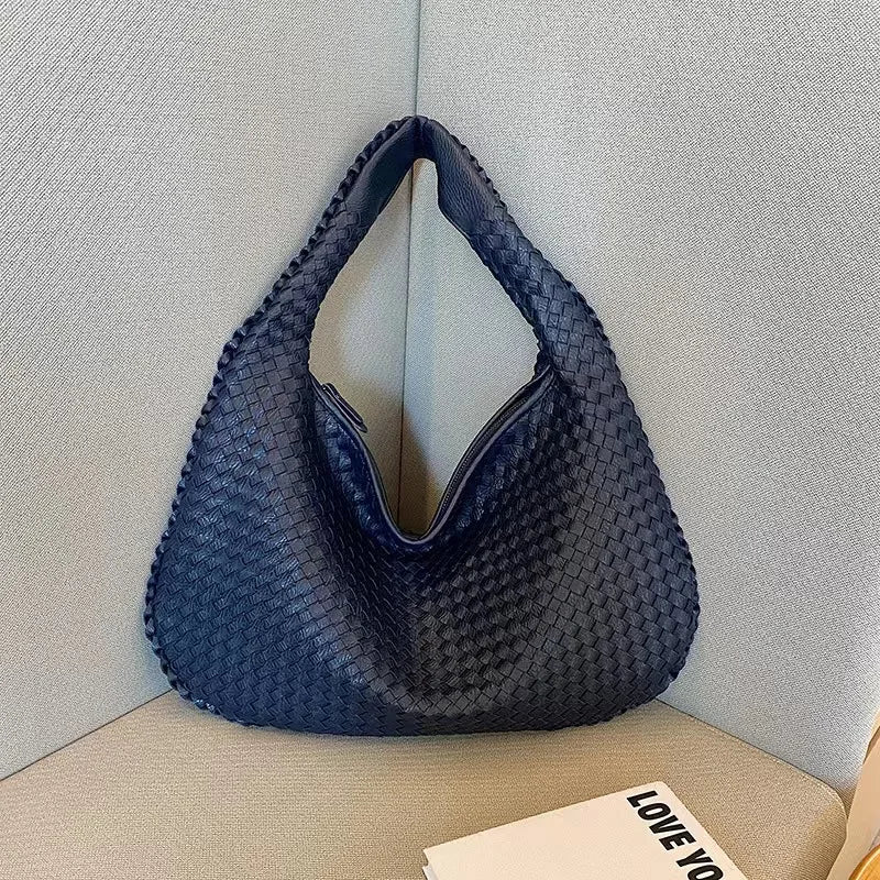 Woven Bag French High-end Women's Atmospheric Versatile One Shoulder Underarm Bag Niche Texture Portable Commuting Bag 5