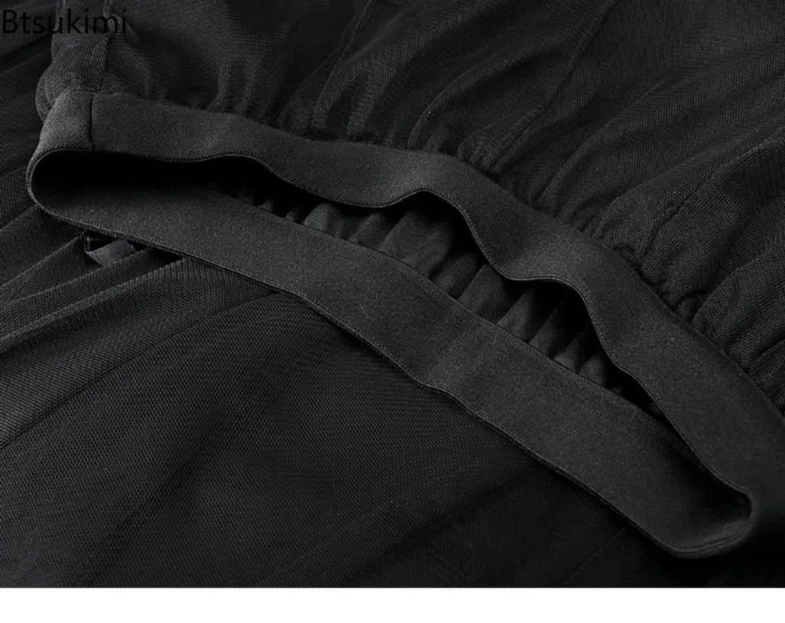 Women's Korean Fashion Harajuku Long Gauze Skirt Spring Summer High Waist Midi Maxi Tulle Skirt Aesthetic Vintage Y2k Skirt