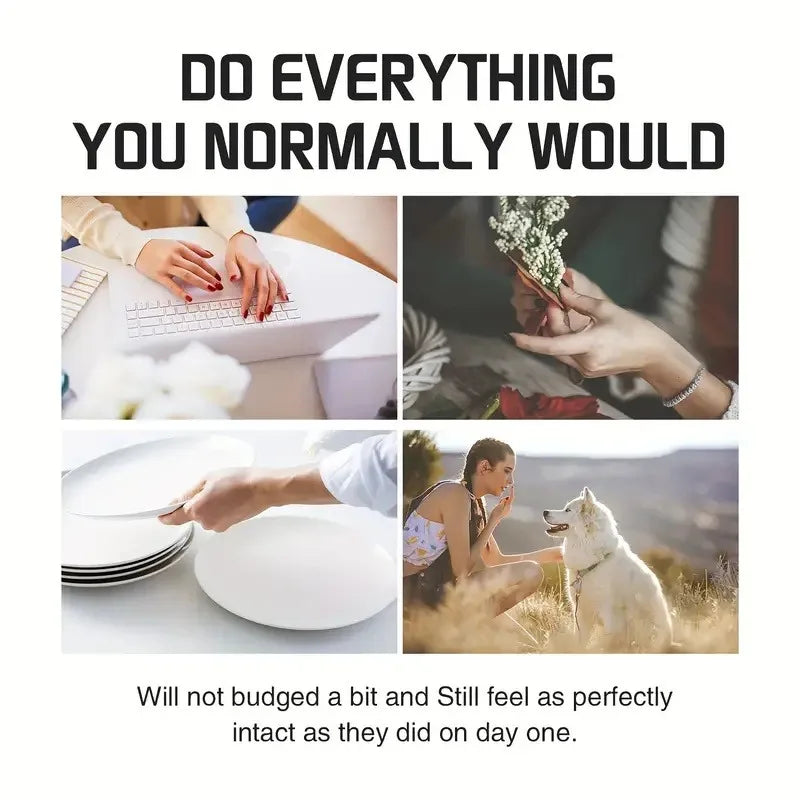 24Pcs Almond-Shaped Press-On Nails Simple&Elegant Reusable Minimalist Fake Nails with French Tips for Women&Girls Daily Wear