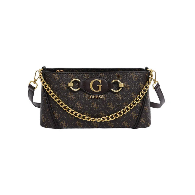 Cross-Border Dropship Available New Fashion Shoulder Bag - Printed Zipper Casual Crossbody Versatile High-End Retro Square Bag