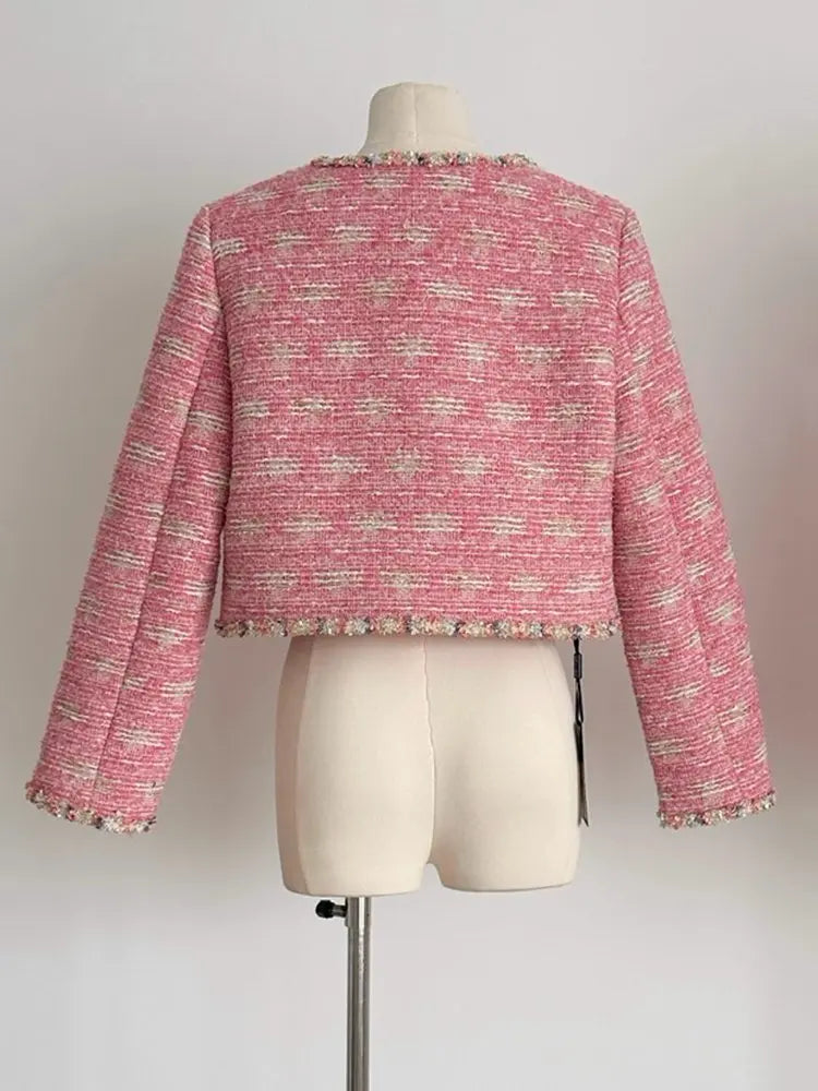 High Street French Vintage Small Fragrant Tweed Jacket For Women Luxury Runway Korean Fashion Woolen Short Coats Jaqueta Casacos