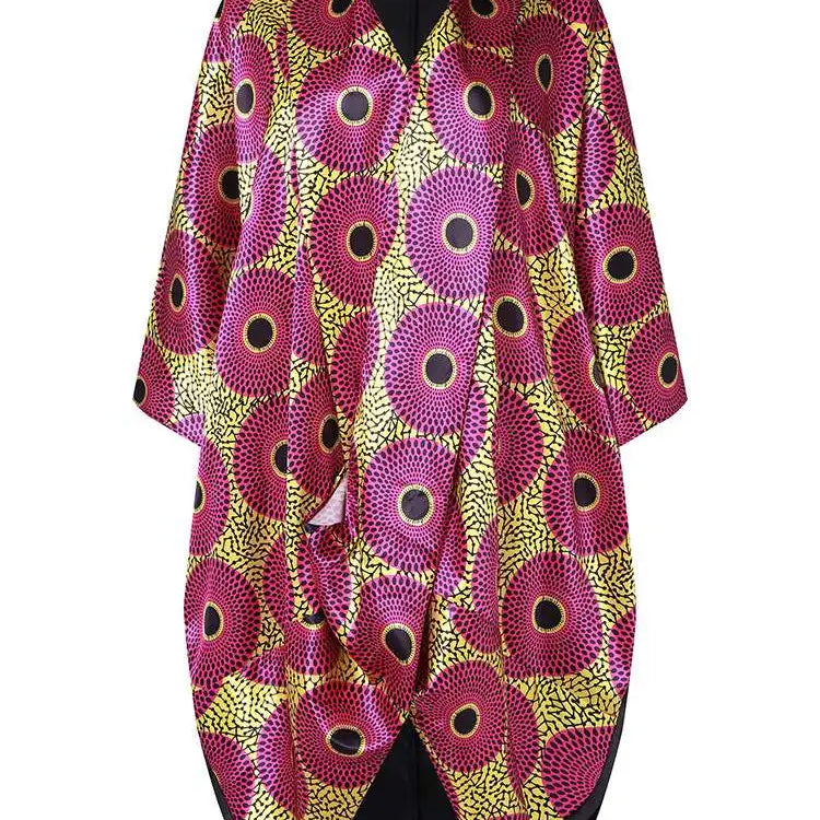 Plus Size 5XL VONDA Elegant Women Pants Sets 2024 3/4 Sleeve Elastic Waist Tops Trousers Casual Pleated Wide Leg Pants Suits