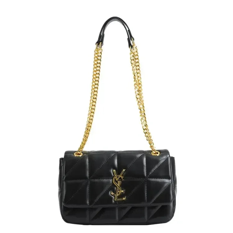 2025 Premium! Bolsa De Ombro Moderna Com Corrente De Diamante | Mensageiro Quadrado Pequeno Versátil Feminino Para Deslocamento