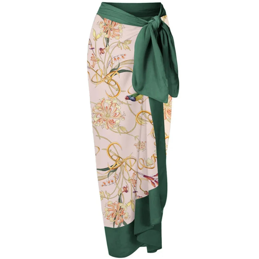 Printed Trend One Piece Swimsuit Luxury Tankini Set Women's Beachwear Push-ups Suspender Summer pink cover