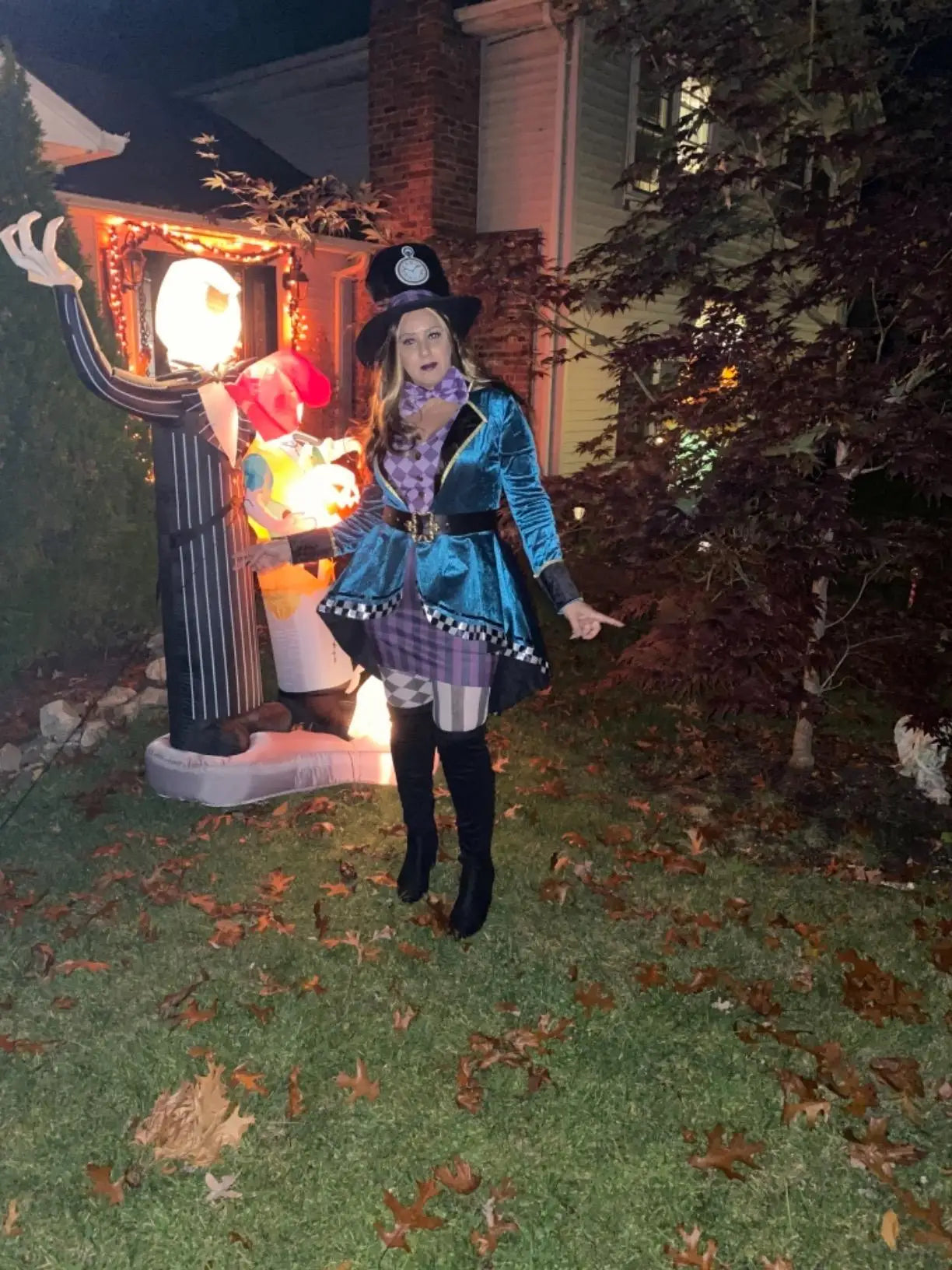 Halloween Alice In Wonderland Clock Mad Hatter Cosplay Costume Sexy Adult Fairy Tale Dress Women Magic Show Tuxedo Fancy Dress