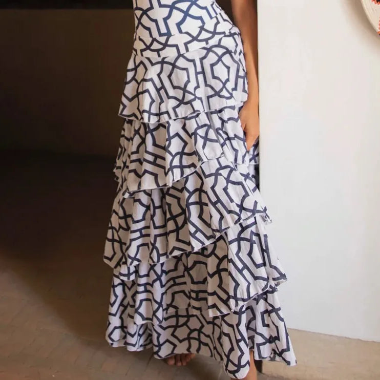 Geometric Shapes Beach Outfits 2023 New Swimwear Summer Female One Piece and Cover- Up Swimsuit Women Swim Suit Beach Wear Only Skirt