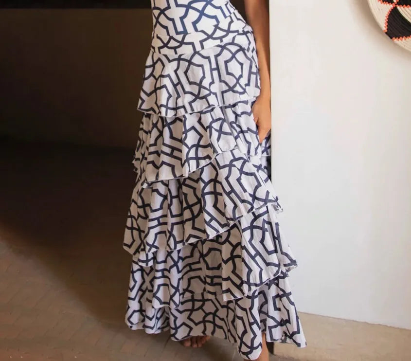 Geometric Shapes Beach Outfits 2023 New Swimwear Summer Female One Piece and Cover- Up Swimsuit Women Swim Suit Beach Wear Only Skirt