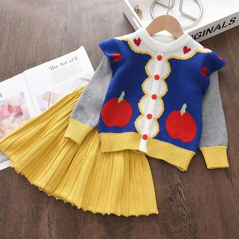 Bear Leader Girls Clothing Sets Autumn New Fashion Kid Sweater Top with Skirt Fashion Outfit 2pcs Elegant Clothes for 2-6 Years AH9053B