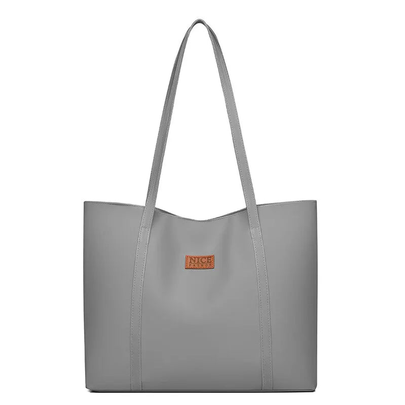 Women Oxford Shoulder Bag Vintage Tote Bags for Women Large Capacity Handle Handbag Women Waterproof Travel Bag Gray White