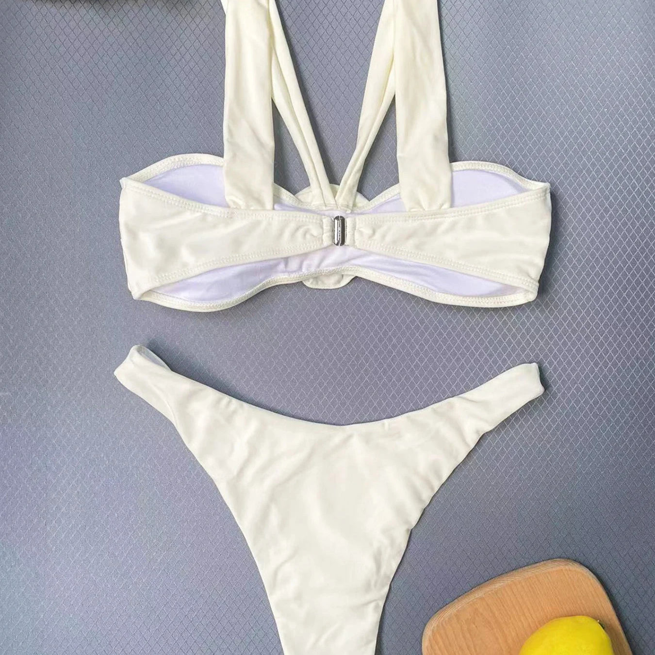 New Sexy Flower Bandeau Three Pieces Bikini Set Swimsuit For Women Bandeau Push Up Swimwear Female Bathing Suit Beach Skirt