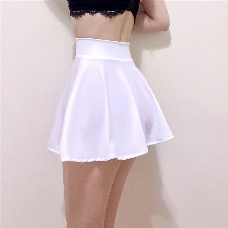 Sexy Girls Mini Skirts Women High Waist Pleated Skirt Elastic Short Skirts School Uniform Harajuku Streetwear Summer Feminina