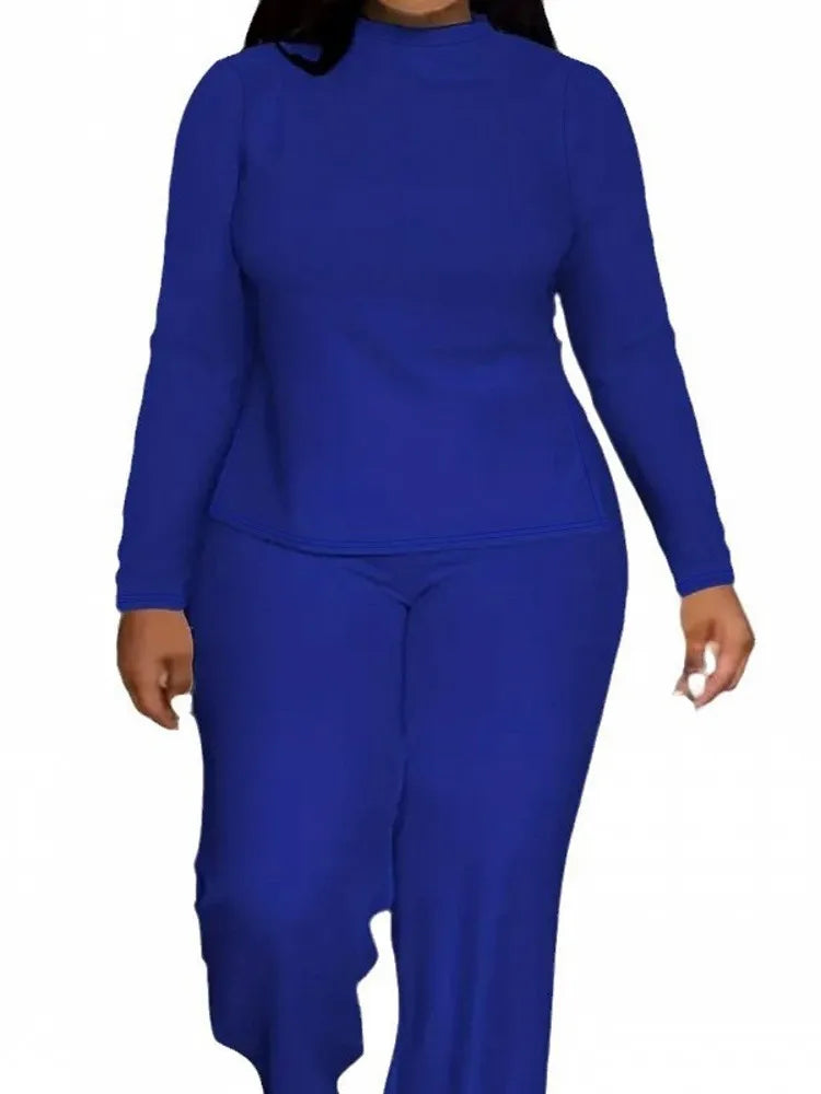 2 Piece Women Sets 2025 New Arrival Plus Size Spring Autumn Matching Sets Top And Pants Suits Outfits Oversized Clothing