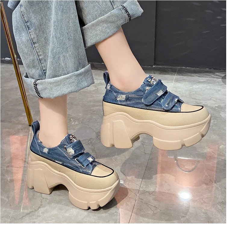 Shoes for Women Solid Women's Vulcanize Shoes Outdoor Women Sneakers Flat Heel Platform Sneakers Preppy