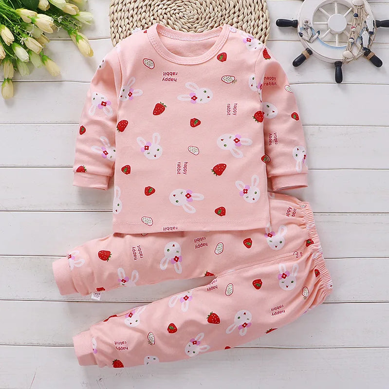 Kids Clothes Children Sets Children's Clothing Boys Girls Cotton Autumn winter Clothing Pants Sleepwear Underwear Christmas Gift