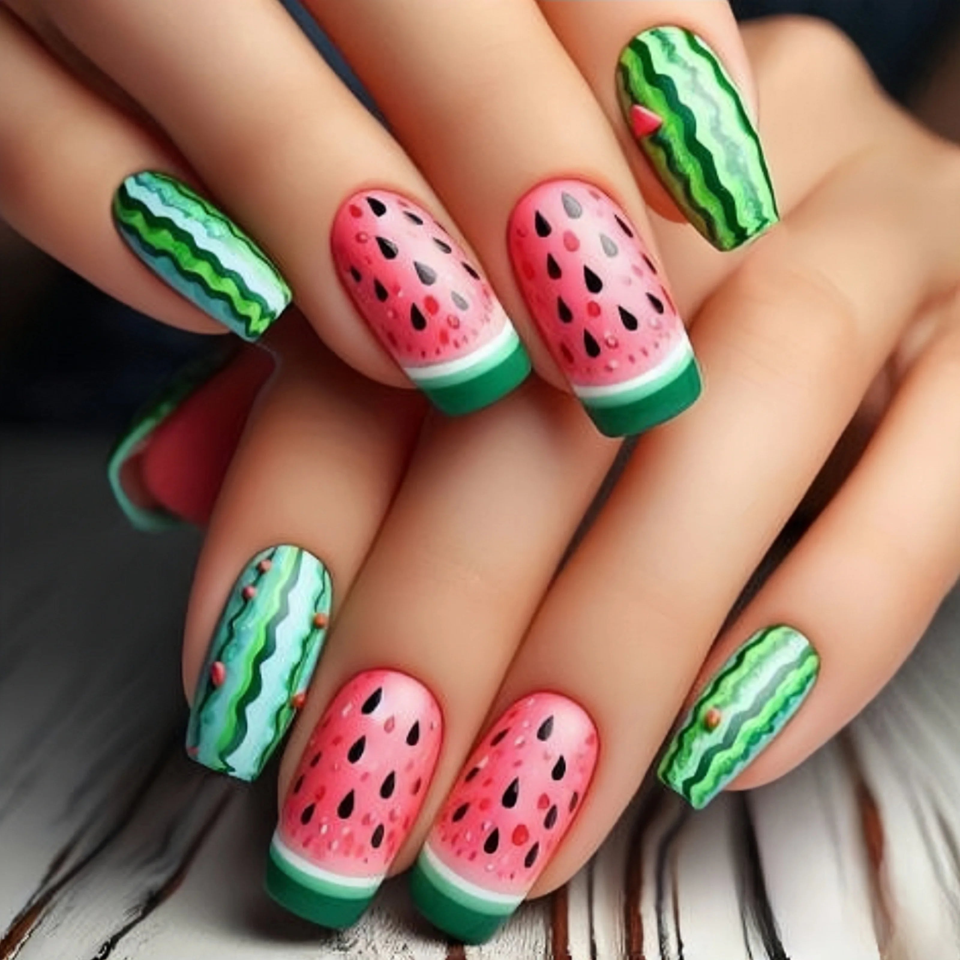 Medium and long square-shaped European manicure, fashionable manicure for New Year and spring and summer, purple gradient flower