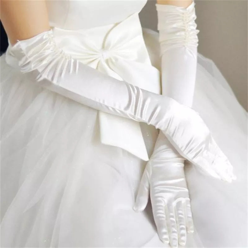 Wedding Dress Luxury Atmosphere Gloves Bride Gloves Long Double Row Gloves Wedding Gloves Winter