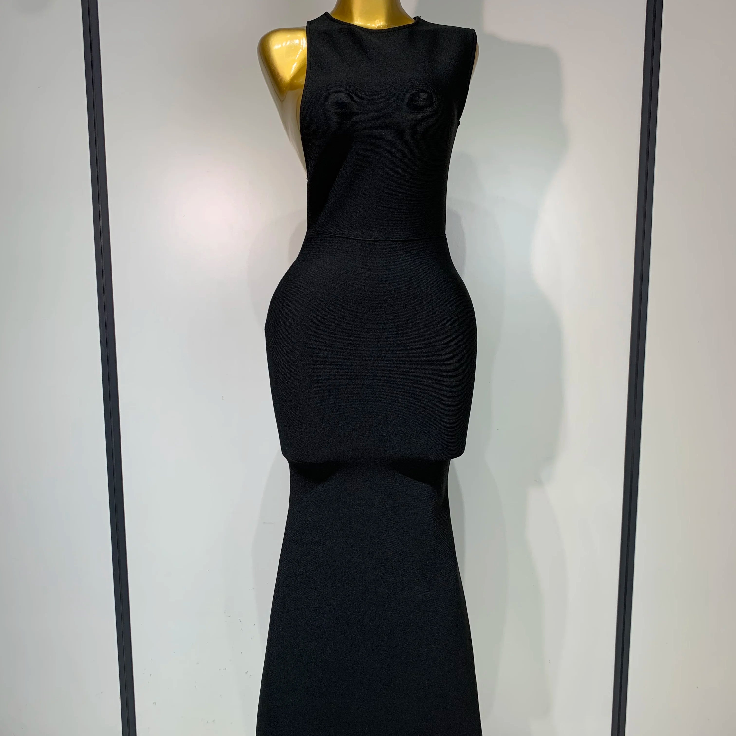 Women Sexy Sleeveless Backless Design Bodycon Bandage Dress 2025 Celebrity Elegant Evening Club Party Luxury Birthday Dresses