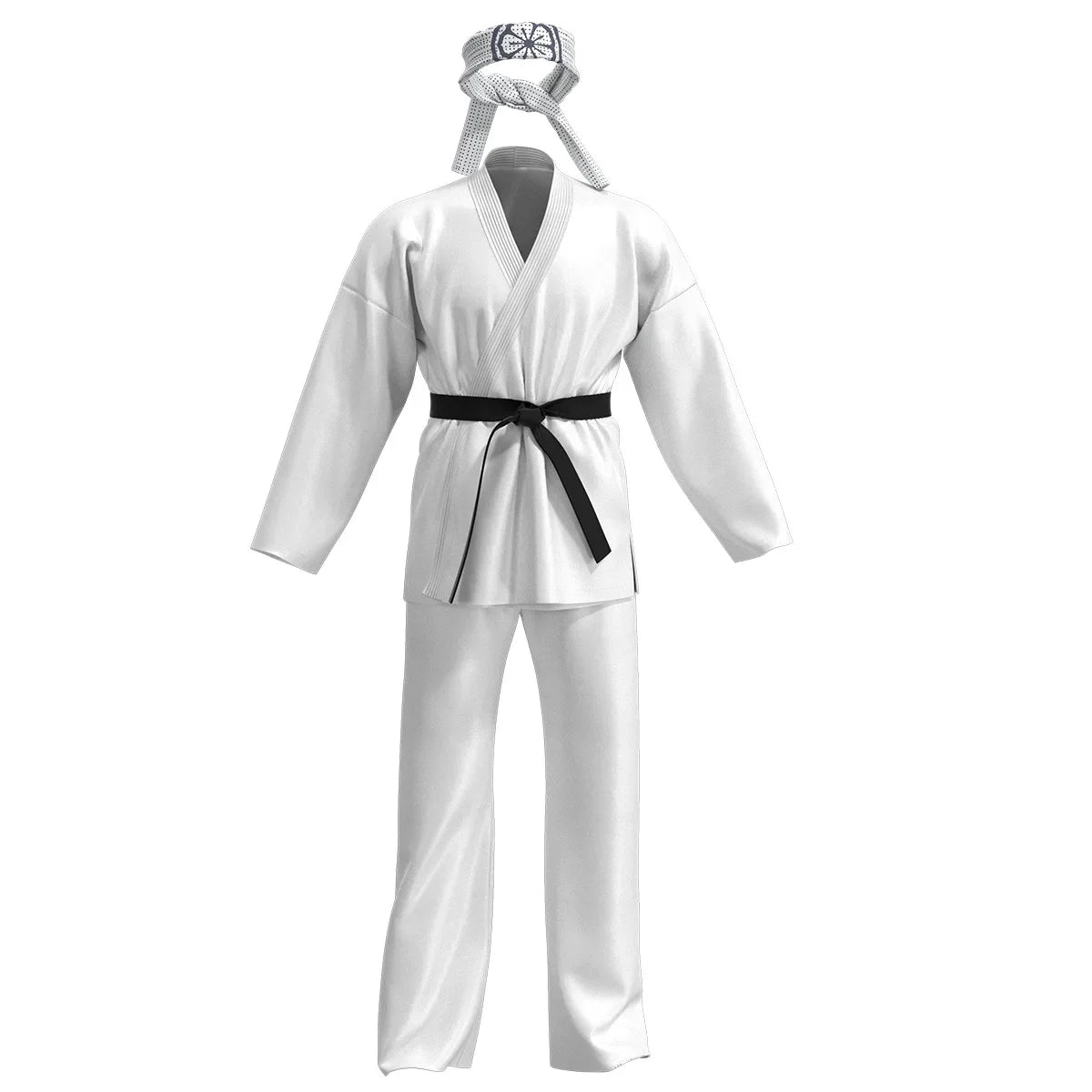 Karate Kids KOF Cobra Kai Cosplay Costume Kid Aldult Black White Kimono Uniform Headband Anime Halloween Party Suit Tracksuit