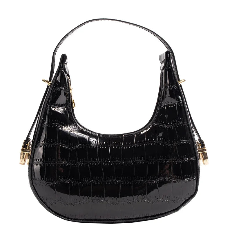 Candy Color Armpit Bag Purses and Handbags Stone Pattern Shoulder Bags for Women Luxury Designer Cloud Bag Party Clutch black 20x6x20cm