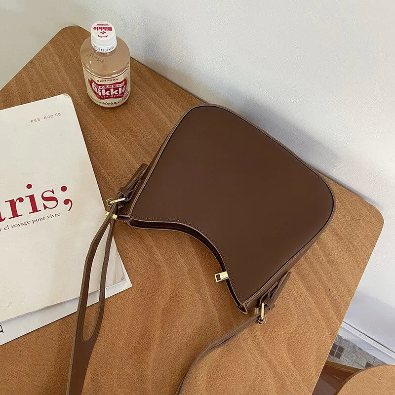 Vintage Women's Shoulder Bag Fashion Solidr Casual Outdoor Bag Handbags Zipper Crossbody Small Shoulder Bag