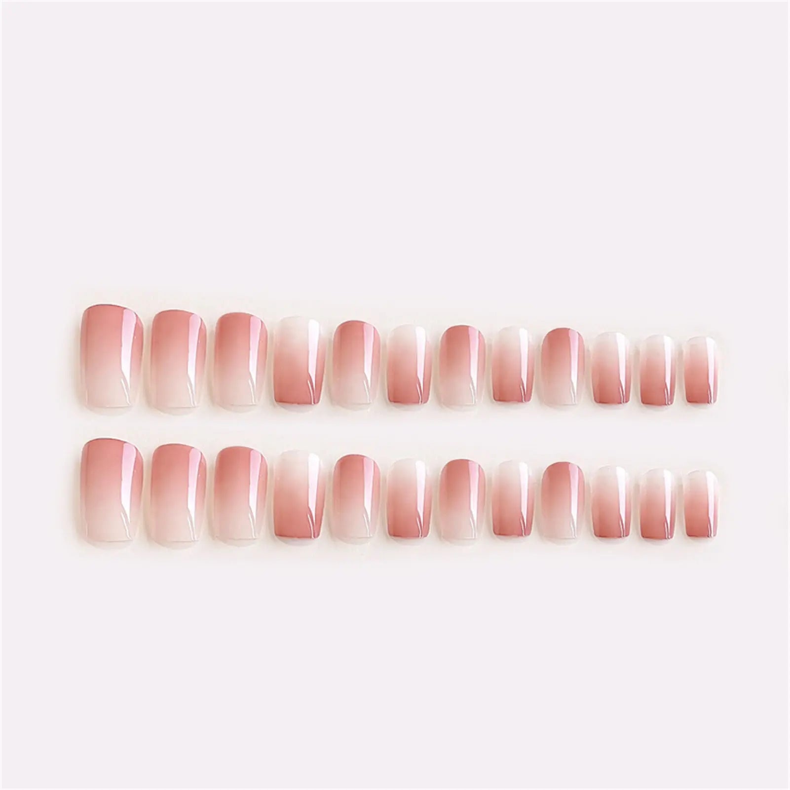 Medium Length Fake Nails 3D Flower Pearl Design Nude Pink Color Press On Nails Ballerina False Nail For Women DIY Manicure 24Pcs