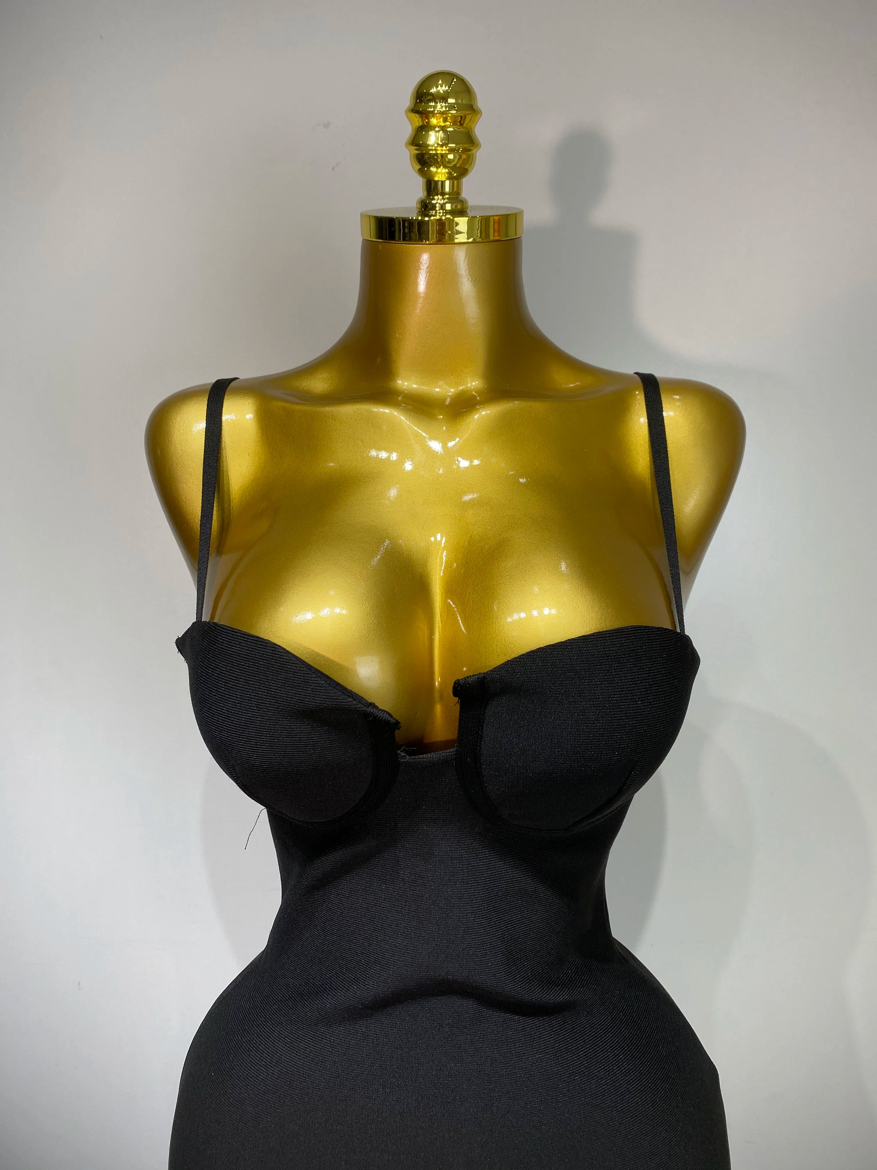 Women Fashion Sexy Backless Halter Black Midi Bodycon Bandage Dress 2025 Elegant Evening Club Luxury Birthday Party Dresses