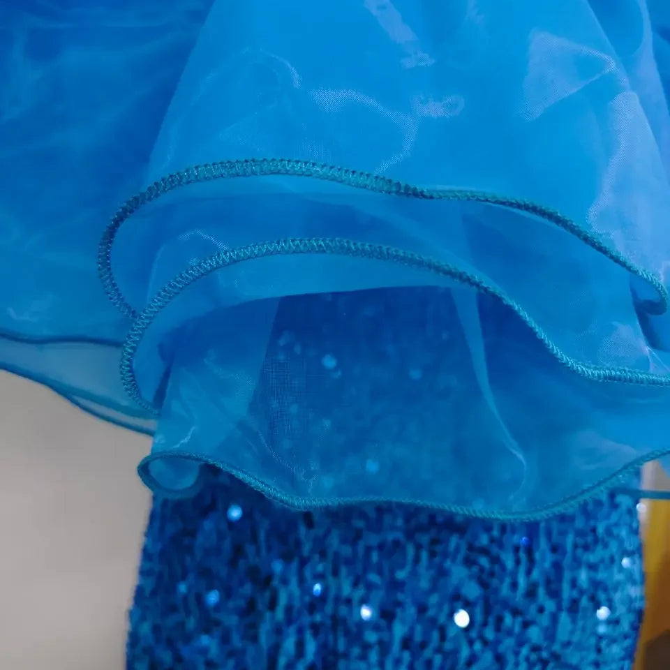 Plus Size Women Party Dresses New Fashion Strapless Mesh Splicing Elegant Sequin Wedding Dresses Large Size Female Evening Dress