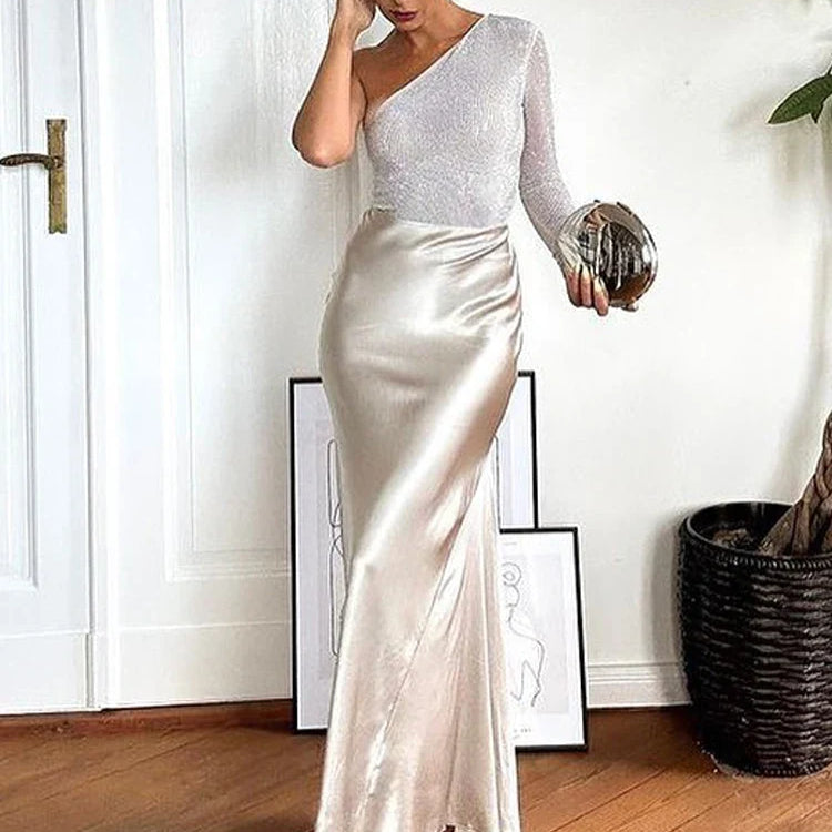 TRAFZA Women Fashion Skirts New Solid Satin Silk Texture Tight Skirt Woman Beach Style Chic And Elegant Women's Mermaid Skirt